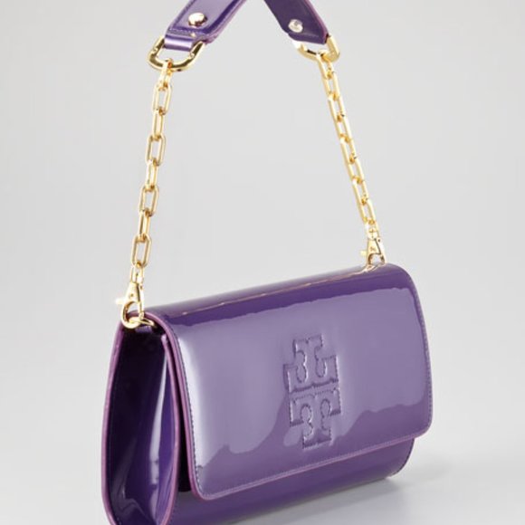 Tory Burch Blue Patent Leather Clutch - Picture 13 of 14